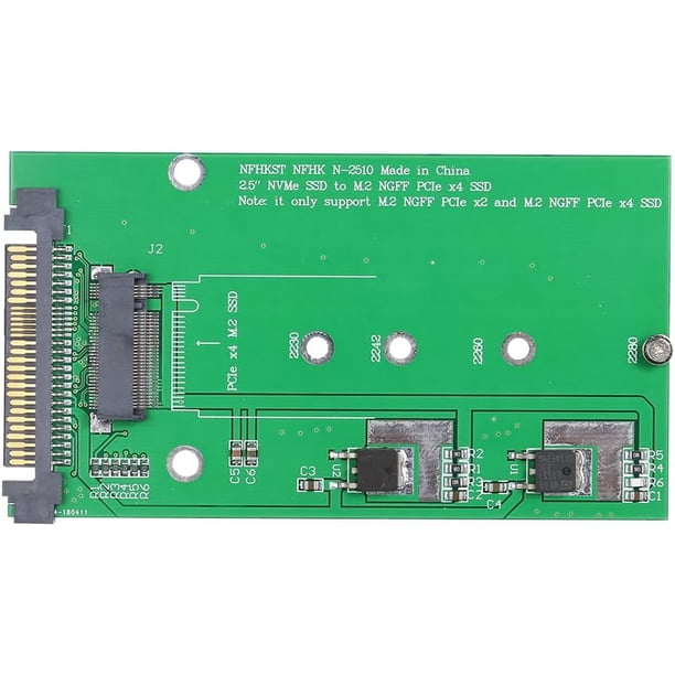 Genérico wefenad Tarjeta adapra NVME a NGFF M-Key, Tarjeta conversora PCI-E U.2 a M.2, PCI-E 4X y Fuente de alimentación