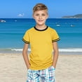 thumbnail image 7 of Girls Cotton T-Shirts Round Neck Casual Short Sleeve Tshirts for Kids Boys Summer Base Tees Tops (4-5 Years, Yellow), 7 of 7