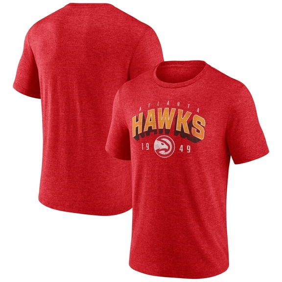 Men's Red Atlanta Hawks Backboard Tri-Blend T-Shirt
