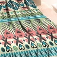 thumbnail image 3 of Teal and Orange Geometric Boho Pattern Blanket,Comfortable Soft Flannel Throw Blanket,All Season,Warm Lightweight Blankets for Sofa Bed Couch Living Room Chair,30"x40", 3 of 4