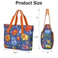 thumbnail image 3 of Tote Bag for Women - Pioneer Flower Shoulder Bag - Large Utility Work Duffle Bag with Zipper Handbag for Travel, Work, Sprots, 3 of 5