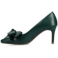 thumbnail image 2 of Journee Womens Crystol Slip On Low Stiletto Pointed Toe Evening Pumps, Widths Available, 2 of 9