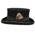 thumbnail image 1 of Mid Crown Red Top Hat Unisex Hat Steam Punk Hat Cylinder Wool Felt Top, 1 of 5