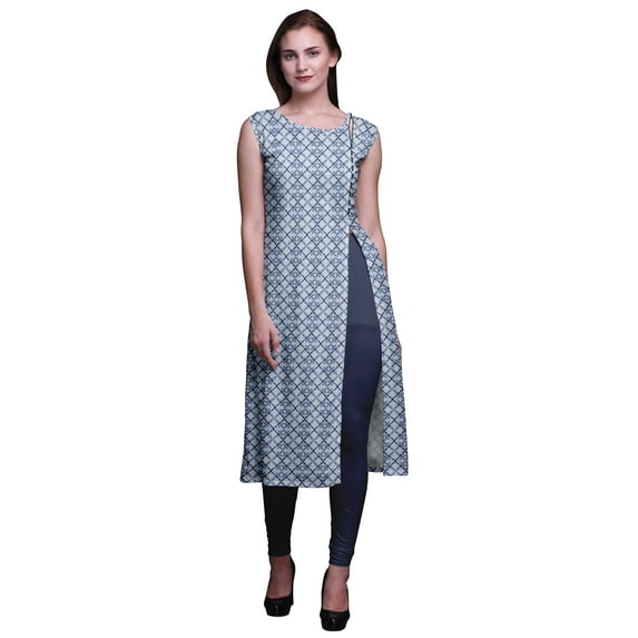 Bimba Printed Kurta Summer Wear Ladies Kurti Straight Tunic Tops Women