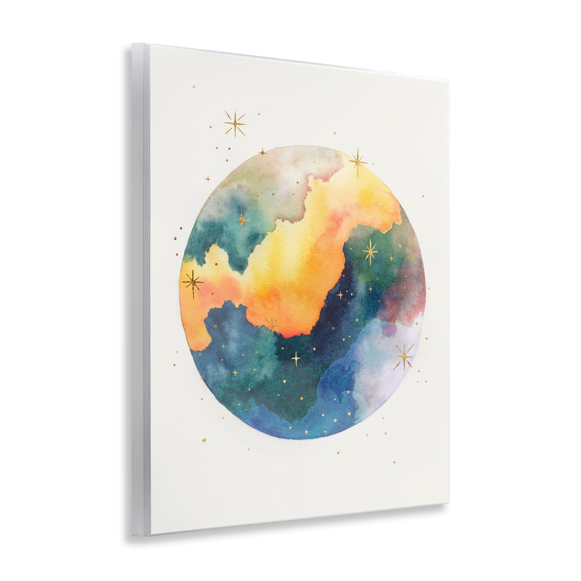Stupell Industries Nebula & Stars Watercolor STEM Painting Unframed Art Print Wall Art, 11 x 14