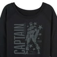 thumbnail image 3 of Marvel Captain America - Monochrome - Women's French Terry Pullover Sweatshirt, 3 of 5