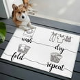 thumbnail image 4 of Laundry Room Bathroom Mats 2x3 FT,Non Slip Small Kitchen Mat,Cartoon Wash Dry Fold Repeat Simple Lines Art Washable Soft Backed Front Door Throw Rugs Indoor Outdoor Doormats for Entryway Sink, 4 of 8