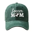 thumbnail image 3 of Mens Hats Unisex Baseball Embroidered Soccer Mom Love Washed Casual Outdoor Breathable Shade Sun Protection Summer Adjustable Caps for Men, 3 of 3