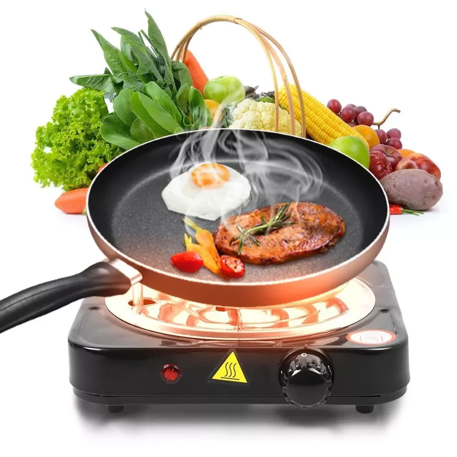 1000W Electric Single Burner, Portable Electric Hot Plate 1000W Electric Single Burner, Portable Electric Hot Plate