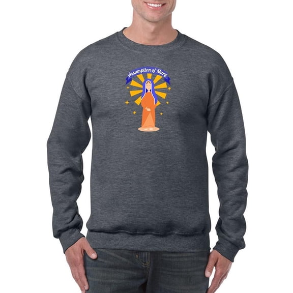 Happy Assumption Of Banner Sweatshirt Men -Image by Shutterstock, Male 4X-Large