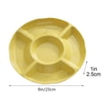 thumbnail image 3 of EGNMCR Five-part Compartment Candy Box-snack -dried Fruit And Fruit Round Candy dish, 3 of 8