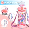 thumbnail image 2 of Cordón con forma de pajita con forma de unicornio sin BPA de Bottle YOYTOO Kids, 650 ml, 2 of 7