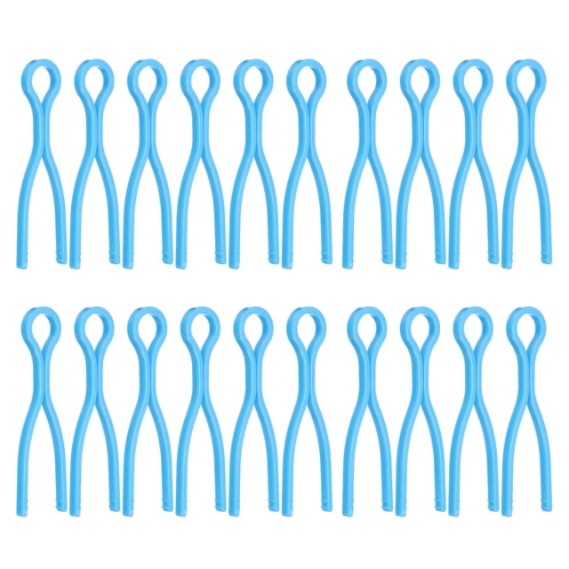 Uxcell 100pcs Porte-bobines de Fil en Plastique Longue Pince à Bobine de Fil, Bleu