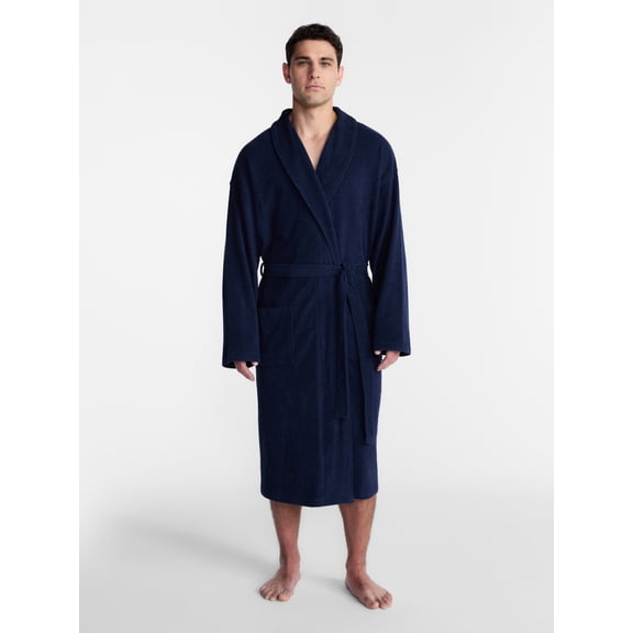George Men's Terry Cotton Robe, One Size
