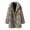thumbnail image 6 of Women's Jackets Autumn Winter Leopard Coats Loose with Pockets, 6 of 9