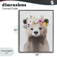 thumbnail image 4 of Stupell Industries Eclectic Flower Crown Bear Black Framed Giclee Art, 24 x 30, by The Prints Vibe, 4 of 8