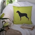 thumbnail image 3 of Carolines Treasures BB3866PW1414 Rottweiler Checkerboard Green Fabric Decorative Pillow, 3 of 4