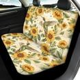 thumbnail image 3 of Jeiento Hummingbird Car Seat Covers Set of 4 Front Rear Bench Covers for Women Girls Sunflower Auto Seat Covers Travel Vintage Decor Car Accessories Fit for Truck Van SUV, 3 of 7