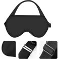 thumbnail image 4 of Genuine Natural Mulberry Silk Eye Mask, Curved Sleep Mask with Adjustable Strap, Black, 4 of 4