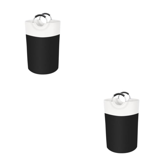 Inteprter Cesto de ropa Bolsa de ropa 90L Cesto de juguete Negro puro mango de aluminio/90l 2Conjunto