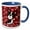 Blue/White, variant on 3drose, Funny Cute Boston Terrier Dog and Heart Love Pattern Abstract, 11oz Magic Transforming Mug
