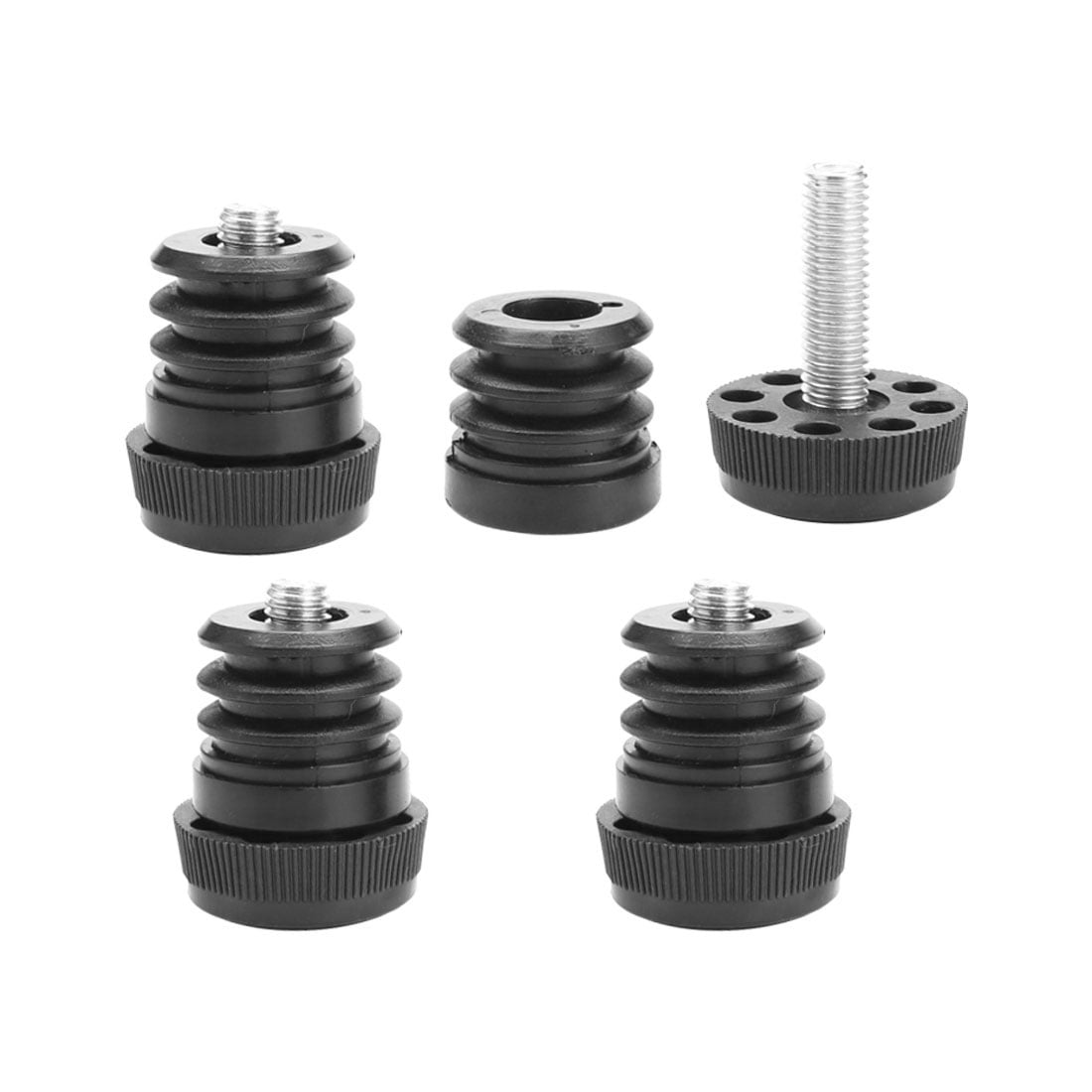 Leveling Feet 1" 25mm OD Plastic Round Tube Inserts Kit Furniture Glide Adjustable Leveler for