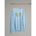 thumbnail image 3 of Flower Embroidery Hand Drawn Sweatshirt Women - Women Sweatshirt, Small, 3 of 4