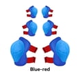 thumbnail image 2 of Maoww 6 Pcs Genouillères Anti-Collision Mousse Polyester Coque Rigide Protège-Poignets Patins à Roulettes Vélo Skateboard Trottinette Bleu Rouge, 2 of 6