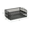 thumbnail image 4 of Mind Reader Stackable Paper Tray, Desktop Organizer, File Storage, Office, Metal, 2 Pcs., Silver, 4 of 10
