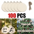 thumbnail image 2 of Manualidades de Decoración de madera de Navidad JanHm 100 círculos de madera, 2 of 5