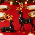 thumbnail image 5 of Christmas Reindeer Figurines Decor, Nordic European , Resin Deer Statue, Fireplace Window Desk Bedroom Shelf Ornament for Home Living Room Office Decoration, 5 of 9