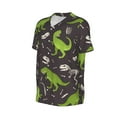 thumbnail image 6 of Fotbe Dinosaur Skeleton Baseball Jersey Shirt for Men and Women, Casual Short Sleeves Button Down T-Shirt-Medium, 6 of 9