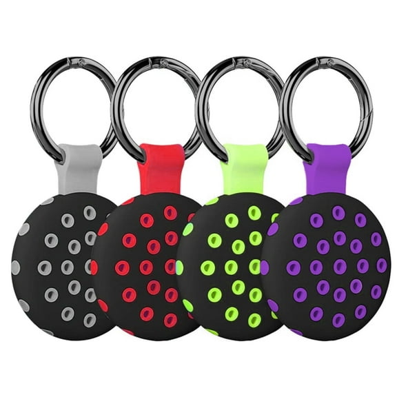 4 Pack off Active Track Case for AirTag – Silicone Protective Holder with Keychain Clip for Keys, Pets, Luggage, and Bags