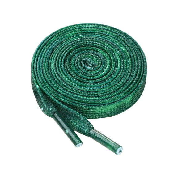 INSPIRE CHIC Starry Sky Galaxy Flat Shoelaces Sneakers Art Printed Pattern String 2 Pairs Dark Green 140cm/55.1''