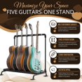 thumbnail image 2 of Flexzion 5 Guitar Stand Rack - Metal Construction Multi Guitar Rack & Guitar Organizer, Foldable 5 Guitar Holder Stand w, 2 of 9