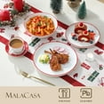 thumbnail image 3 of vancasso 30 Pieces Dinnerware Set Service for 6, Ceramic Tableware Set for Xmas, Dishwasher and Microwave Safe, Christmas Tree, 3 of 8