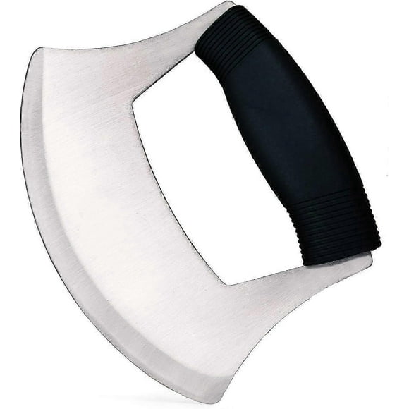 Pizza Cutter Stainless Slicer Cutter Mincing Knife Salad Vegetable Chopper with Upgraded Ergonomic Anti-Slip Handle