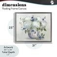 thumbnail image 4 of Stupell Industries Traditional Ivory & Blue Hydrangea Vase Gray Floating Frame Canvas Art, 31 x 25, by Nan, 4 of 8