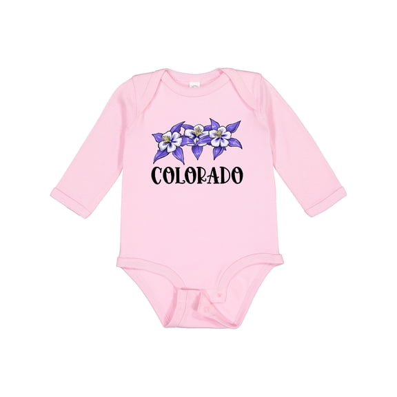 Inktastic Colorado Columbine Flowers Boys or Girls Long Sleeve Baby Bodysuit