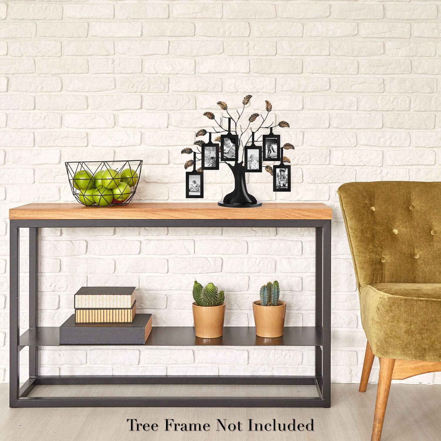 Americanflat 4 Piece 2x3 Hanging Picture Frames in Black with Adjustable Ribbon Tassels - Metal