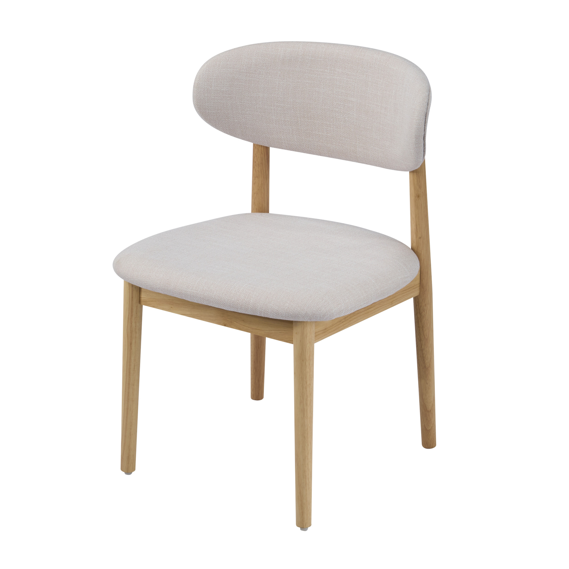 Christopher Knight Home 5-Piece Mid-Century Dining Set, 59" Dining Table with 4 Beige Upholstered Chairs