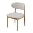 thumbnail image 3 of Christopher Knight Home 5-Piece Mid-Century Dining Set, 59" Dining Table with 4 Beige Upholstered Chairs, 3 of 13