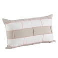 thumbnail image 1 of SARO 2101.T1220B Geometric Block Design Poly Filled Throw Pillow - Taupe, 1 of 1