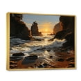 thumbnail image 2 of Designart "Sunlit Coastline Beach Photo IV" Landscapes Floater Framed Canvas Wall Art, 2 of 7
