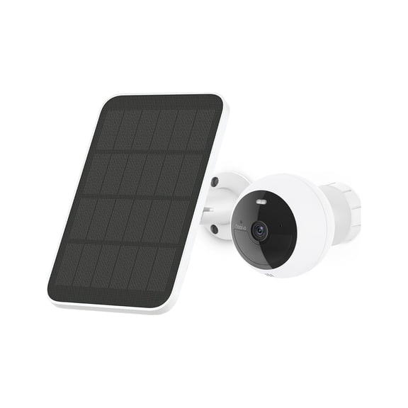 Noorio B200 Security Camera with Solar Panel 1080p Home Security Camera, Wire-Free Battery Powered WiFi Camera, Color Night Vision, AI Motion Detection, Work with Alexa