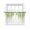 Green, variant on Pink Sheer Curtains 45 Inch Length 2 Panels Set, Summer Botanical Leaves Watercolor Voile Window Treatment Rod Pocket Small Kitchen Curtains Drapes for Bedroom 52"x45"x2