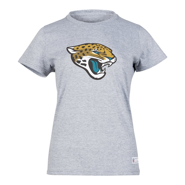NFL Playera Aficionado Básica Jacksonville Jaguars Gris para Mujer, Talla Extra Grande