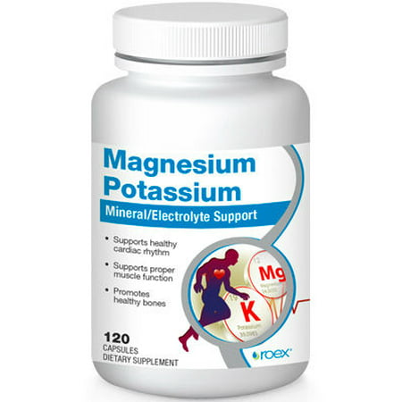 Magnésium Potassium 120 capsules par Roex