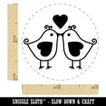 thumbnail image 2 of Sweet Kissing Birds Love Self-Inking Rubber Stamp Ink Stamper - Purple Ink - Mini 1/2 Inch, 2 of 7