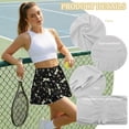 thumbnail image 5 of SEANATIVE Women's High Waist Pleated Tennis Skirts with 2 Inner Pockets Built-in Shorts Lightweight Breathable Golf Pickleball Sports Skort for Workout, XL, Dragonfly Dandelion Flower Black, 5 of 7